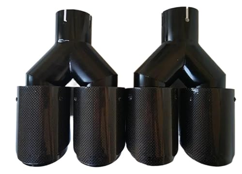 Embouts d'échappement en carbone et acier inoxydable double sortie style sport luxe