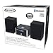 Jensen JBS-210 3-Piece Modern Compact Bluetooth Stereo Shelf System, CD Player, Digital AM/FM Stereo with Speakers, Aux-in, & Remote Control Included (Black/Silver)