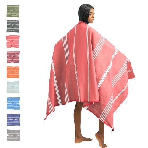 Toalla de Playa de Algodón - Grande 200x100 cm - Ultraligera - Secado Rápido | Toalla de Playa para Mujeres y Hombres: Fácil de Limpiar - Multifuncional para la Playa, Piscina, Viajes, Exteriores