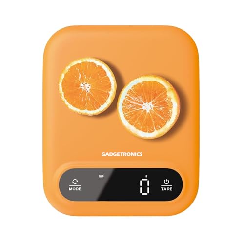GADGETRONICS Weight Machine for Kitchen, Weighing Scale for Health, Fitness, Home Baking & Cooking with Korean Design, Touch Button, Tare Function, 1 