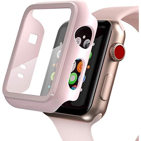PZOZ - Funda protectora ultrafina para Apple Watch Series 3/Series 2 con protector de pantalla Cover