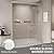56-60" W x 72" H Double Sliding Shower Door, Semi-Frameless Tempered Glass with Explosion-Proof Film, Adjustable Bypass Door for Walk-in Showers, Brushed Nickel