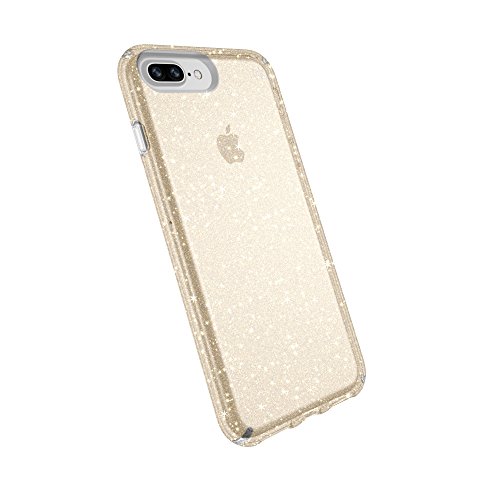 Speck Products Presidio Clear + Glitter iPhone 8 Plus Case/iPhone 7 Plus/iPhone 6S Case, Clear with Gold Glitter/Clear