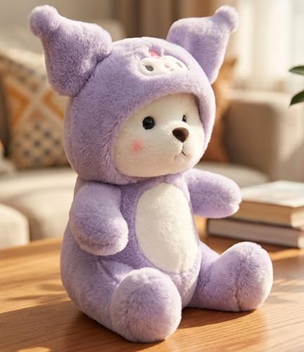 Image of Tickles Cute Anime Cartoon Character Soft Stuffed Plush Animal Toy for Kids Boys & Girls Birthday Gift (Color: Purple Size: 25 cm)