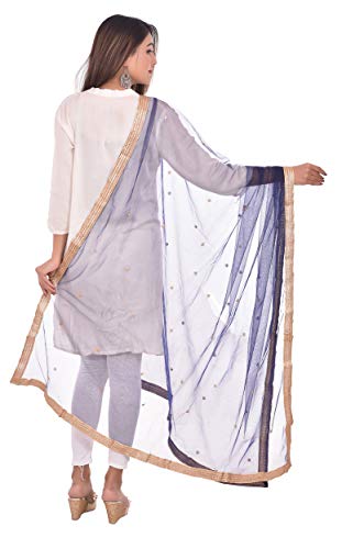 Image of YOUTHQUAKE Women's Embroidered Net Dupatta