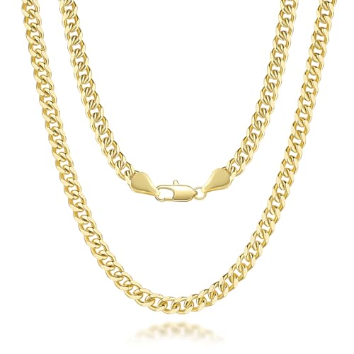 14K Gold Chain for Men Gold Cuban Link Chain for Men 14K Gold Necklaces for Women Chains for Mens Necklace Chains 5MM