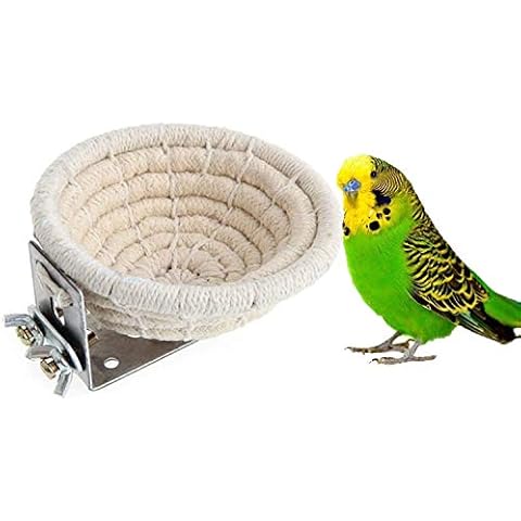 ZYYRSS Handmade Cotton Rope Bird Breeding Nest Bed Toy for Bird Parrot Macaw African Grey Budgie Cage Toy Cage Accessories Cage Perch Stand Hatching Nesting Box Cover