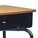 ECR4Kids Open Front Desk with Metal Storage Book Box, Adjustable, Classroom Furniture, Oak
