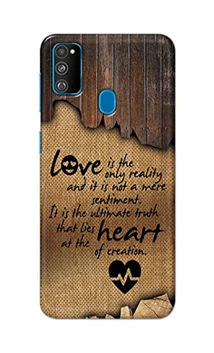 Image of PRINTFIDAA Love is The Only Reality and It is Not Mere Sentiment Printed Designer Hard Case for Samsung Galaxy M30s / Samsung M21, SM-M307FN / DS, SM-M307F / DS Back Cover -(e) RPM1010