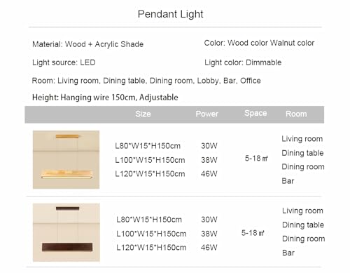 Suspension LED avec télécommande intensité variable pour cuisine - 4