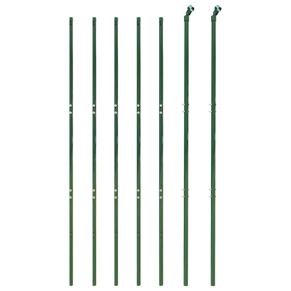 Valla de malla de alambre verde, 1,4 x 10 m, recubierta de PVC y galvanizado en caliente para mayor durabilidad y protección contra la corrosión en exteriores, ideal como valla de privacidad