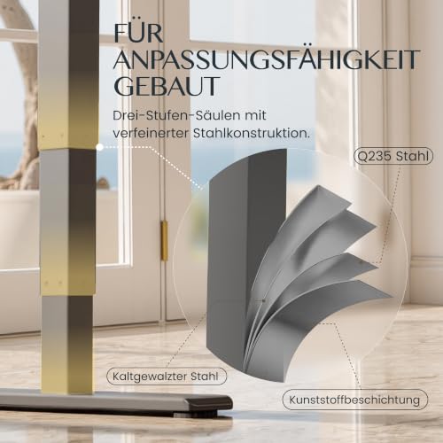 FLEXISPOT Höhenverstellbarer Schreibtisch Gestell mit Dual-Motor – Ansicht 6