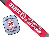 Diabetic Safety Set - Seat Belt Cover - Window Decal Set