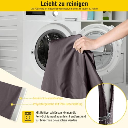 Aivituvin Hundehaus Indoor Outdoor Holz Hundekennel für den Winter, wetterfest, geeignet für kleine, mittlere und große Hunde, einzigartiges Ganzumfassung Stahlrahmen (Braun, L mit isolierter)