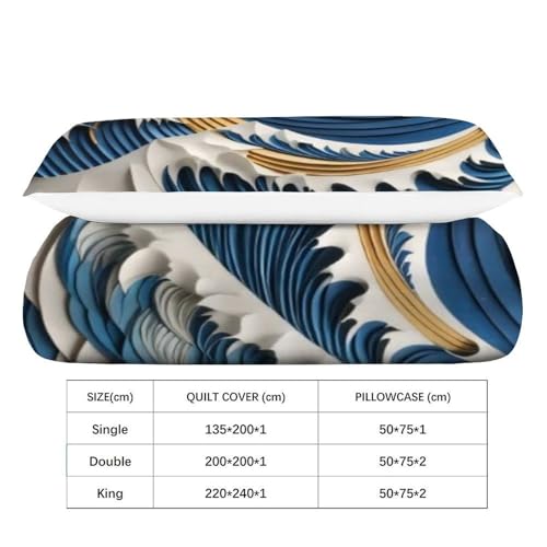 Housse de couette mer microfibre 135x200 pour lit simple - 4