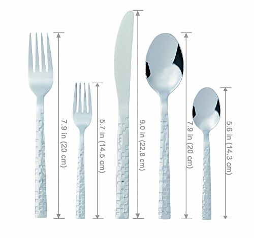 Bon Emerald 20-Piece Stainless Steel Flatware Silverware Cutlery Set, Include Knife/Fork/Spoon, Mirror Polished, Dishwasher Safe, Service For 4 #TOP2