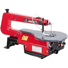 16-Inch Power Scroll Saws for Woodworking, 0 to 45 for Angled Cuts,0.9-Amp, Variable Speed, with Large Tilting Working Table and Integrated Dust Port without Light