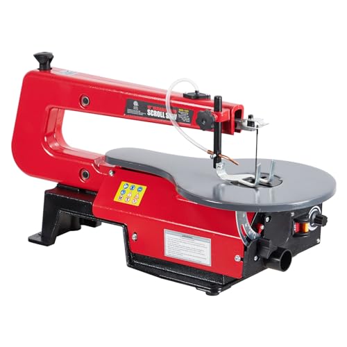 16 in Variable Speed Scroll Saw With Extra-Large Adjustable Tilting Work Table Perfect for Woodworking