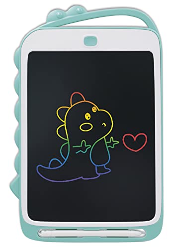 TimeTEX Digitale Schiefertafel SDF A4-S Dino - Innovative und tolle Lösung für Schreib-, Rechen- und Schwungübungen - schwarzes Display, Stiftlinien farbig - Maße: ca. 21,5 cm x 32,7 cm - 84004