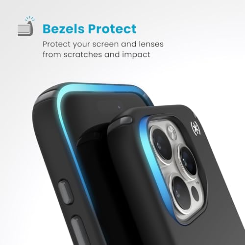 Image of Speck Black iPhone 16 Pro Case MagSafe and ClickLock - Slim Phone Case iPhone 16 Pro - iPhone 16 Pro Phone Case - Presidio2 Pro - Black /Slate