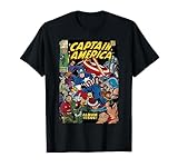 avengers infinity war t shirt damen 15MARV889 Marvel Captain America Avengers Comic Cover Graphic T-Shirt