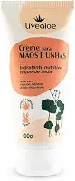 LiveAloe Creme Para Mãos E Unhas C/Aloe Vera E Acido Hialurônico