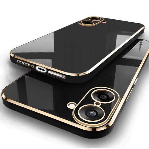 Image of TheGiftKart Luxurious Golden-Plated Back Cover Case for OnePlus Nord CE 5 5G | Raised Lips for Camera & Screen Protection | Shockproof Design | Stylish Cover for OnePlus Nord CE5 (TPU, Black)