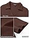 Meetrendi Womens Short Sleeve Business Casual Tops Summer V Neck Polo Work Shirts 2025 Fitted Basic Collared Shirt Coffee