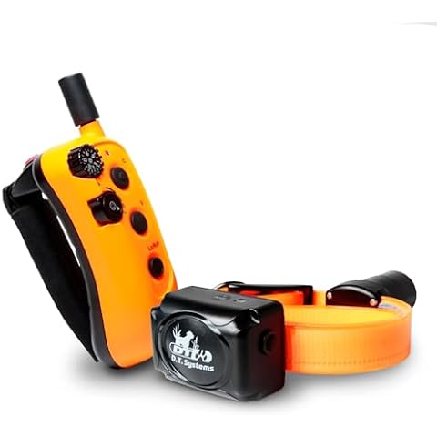 DT SYSTEMS RAPT1450 Upland Beeper E-collar - Compact Adjustable Expandable Remote Dog Trainer, 1400-Yard Range - Rechargeable Waterproof Collar & Floating Remote/Transmitter Cover
