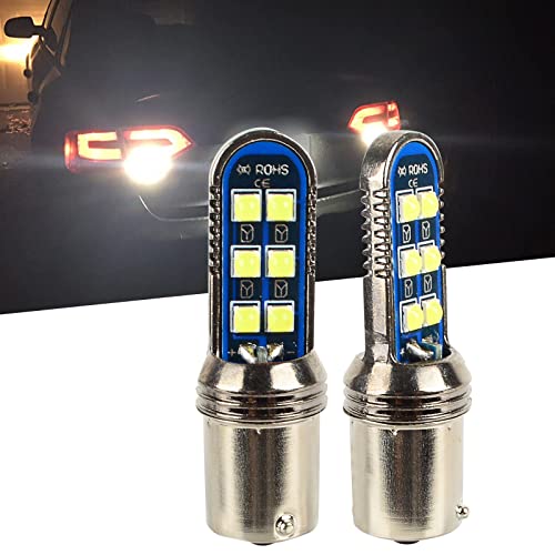 JoaSinc 1156 BA15S P21W Ampoules LED 3030 12SMD Super Brillant pour Voiture Auto Feux Arrière Clignotants Lampe avec Flash Blanc 12V, Lot de 2 Cover