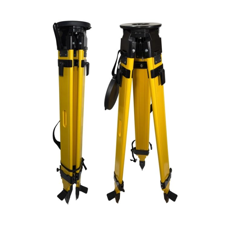 Trépied professionnel en bois géodésique de construction - Parfait pour théodolite, station totale, nivelleur, trépied de construction (7,62 kg)
