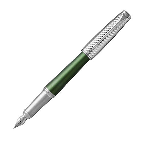 Parker Urban 1931616 - Pluma estilográfica (verde, plumín medio, tinta azul)