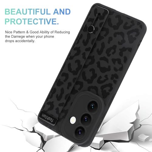 Image of Compatible with Samsung Galaxy S26 Case with Strap Wrist Black