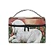 Produktbild BETTKEN Make-up-Tasche Tier Einhorn Blume Garten, große Kosmetiktasche Tasche Reise Tragbare Kulturtasche Organizer für Frauen Mädchen