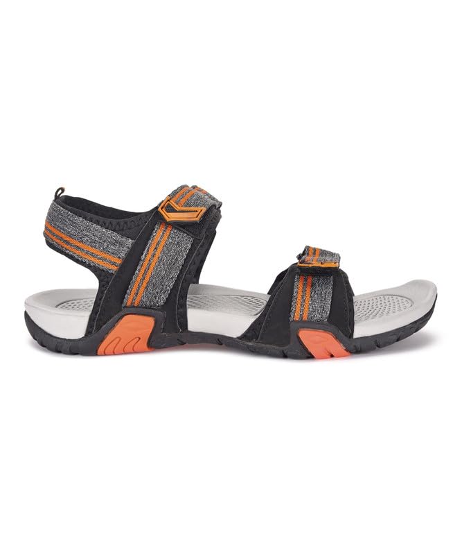 Image of PARAGON FBK1411G Stylish Velcro Sandals for Men | Durable, Comfortable & Lightweight Sandals with Cushioned Soles | Easily Washable | Ideal for Outdoor Use