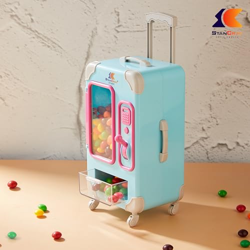 Image of Candy Dispenser, Cute Vending Machine for Desktop, Manual Candy Machine, Dispense Mini Candies, Birthday & Christmas Gift for Girls, Gift for Friends (Blue)