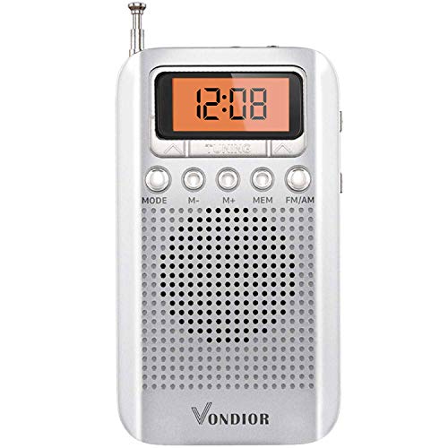 Battery Operated Radio with Alarm Clock - Best Reception and Longest Lasting. AM