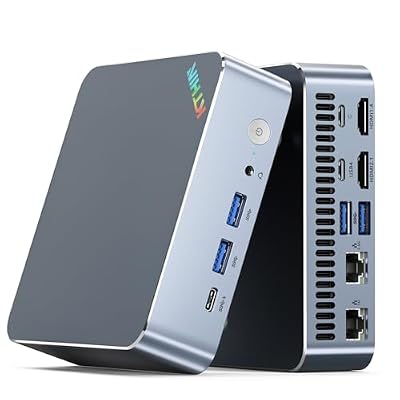 KPOCET MINI PC 13th Gen i5-13600H (up to 4.8GHz), Gaming Mini PC 16GB DDR5 RAM 512GB SSD, Mini Desktop PC Triple 4K displays, Wi-Fi 6, BT 5.2,2.5+1Gb LAN,USB 4.0 for Business, Home, Gaming