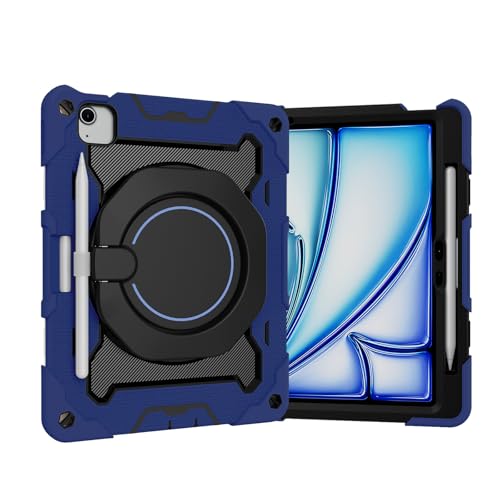 Housse iPad Air 11 M3 M2 antichoc à poignée rotative 360° et sangle