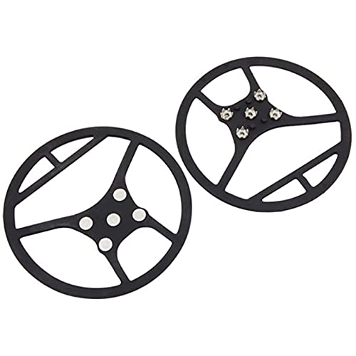 SYZXH Botas Crampones Tracción De Hielo Tachuelas De Garra Puntos Grippers 5 Dientes Nieve Anti-Patín Round Zapatillas Cubierta L L Negro Suministro De Invierno Cover