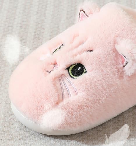 Fuzzy Cat Slippers House Slippers for Women Men Cute Cat Animal Plush Cotton Slipper Shoes Cartoon Cat Lovers Home Slipper3