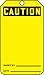 Accuform MDT612CTP Safety Tag, Legend "Caution (Blank)", 5.75" Length x 3.25" Width x 0.010" Thickness, PF-Cardstock, Black on Yellow (Pack of 25)