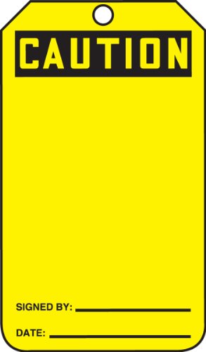 Panneau Attention plastique vierge Accuform MDT612PTP pour signalisation