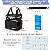 BABEYER Breastmilk Cooler Bag with Ice Pack Fits 6 Baby Bottles up to 9 Ounce, Breast Milk Pump Cooler Bag for Nursing Mom Daycare, Work, Travel-Black