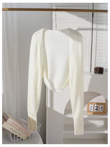 SHENHE Girl's Bolero Cardigan Open Front Lightweight Knit Shrug Cropped Cardigan Sweater3