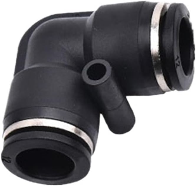 Black L Shaped Elbow 4mm to 16mm OD Hose Tube One Touch Push in Air Pneumatic Fitting Quick Connector Fittings Plastic Gas (Color : 16mm)