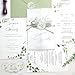 100 Pcs Baby's Breath Adhesive Wax Seal Stickers White Dry Floral Backing Envelope Seals Perfect for Wedding Invitations,Bridal Shower Party
