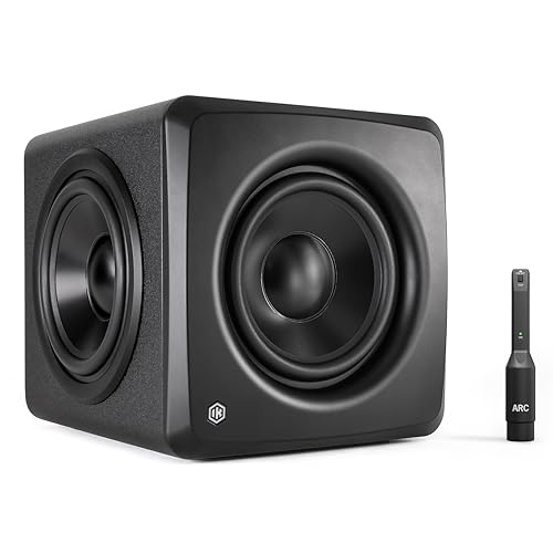 IK Multimedia iLoud Sub - Compact 25Hz Studio Subwoofer with ARC X Automatic Calibration, 6.5' Driver, Dual Passive Radiators, USB/Bluetooth, Perfect for Small Studios & Any Monitor Setup