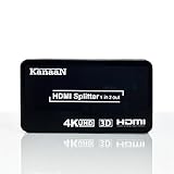 KanaaN HDMI Splitter 4K, HDMI 1x2 Splitter Switch UHD UHD-TV, 3D-Fähig, 1x HDMI-Eingang auf 2X HDMI Ausgänge | HDMI 4K Splitter bis 2160p