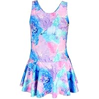 Aquarti Bañador Niña con Estampado y Espalda Nadadora, 029B con